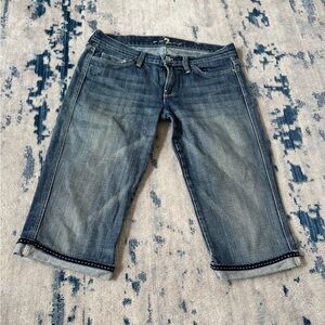 7 For All Mankind Women’s Colette Bermuda Jean Shorts Size 27